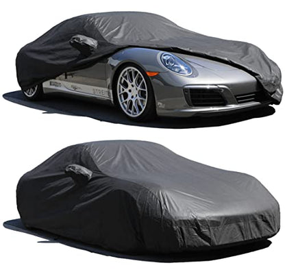 All Weather Waterproof car Cover Good for rain Snow uv Protection dust Compact Sedan Civic Elantra IS300 C320 190E Corolla Jetta A3 240SX Lancer Black (C - (See Size Chart) / BLACK)
