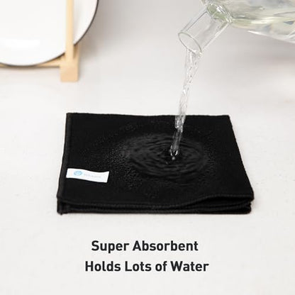 Black Microfiber Cleaning Cloth 13"x13" (12-Pack (13"x13"） / Black)