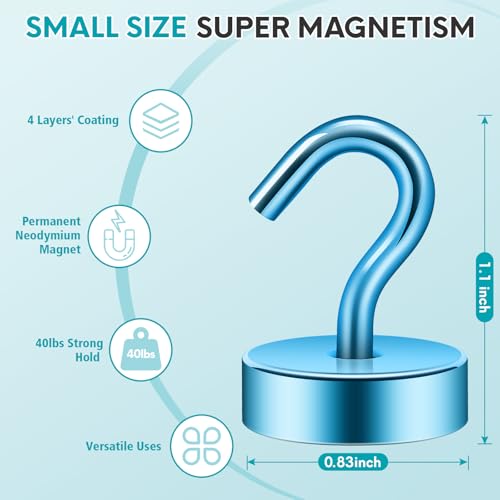 Magnetic Hooks Steel Tube Design for Cruise (Royalblue / 40lb Magnetic Hooks)