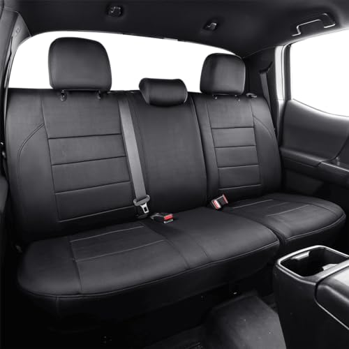 Custom Fit Tacoma Car Seat Covers for Toyota Tacoma 2024 2025 2026 Xtra Cab SR ((Black) / 2024-2026 Tacoma Xtra Cab Front Row)