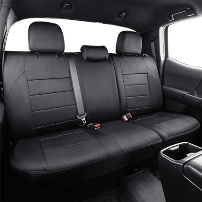 Custom Fit Tacoma Car Seat Covers for Toyota Tacoma 2024 2025 2026 Xtra Cab SR ((Black) / 2024-2026 Tacoma Xtra Cab Front Row)
