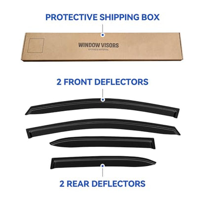 Window Visors Rain Guards for 2019 (2019-2026 Toyota Corolla Hatchback)
