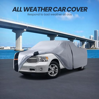 Multi Layer Ram 2500HD Truck Cover (Ram 2500HD 2002-2026 Mega/Quad Cab LB+Towel+Bag / White Truck Cover)
