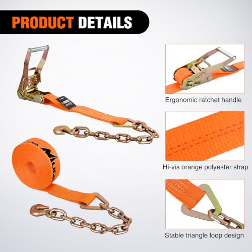 Chain Ratchet Straps 2" x 30' (4Pcs 2in x 30ft Chain Ratchet Straps)