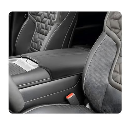 Center Console Cover Compatible with 2025 2026 Nissan Armada Accessories 2025 2026 Armada SV (2025 2026 Armada Thin Black)