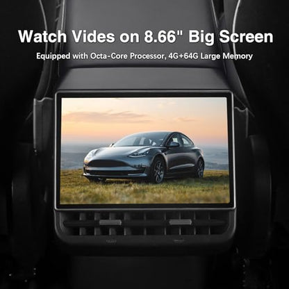 8.66" Rear Screen Compatible with Tesla Model Y 2019 (8.66 Inches)