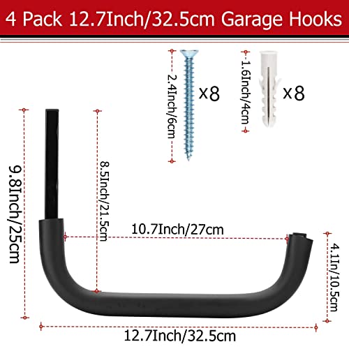 Large Garage Storage Hooks (9.6Inch x 12.4Inch)