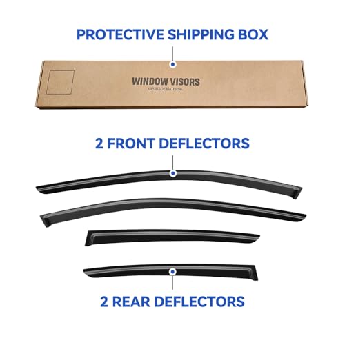 Window Visors Rain Guards for 2018 (2018-2023 Subaru Crosstrek)