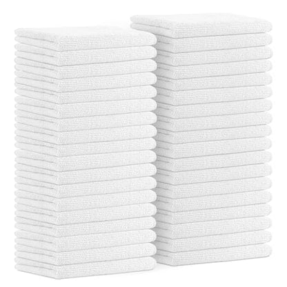 Microfiber Cleaning Cloths (Pack of 36 - 16x16 Inches / White)