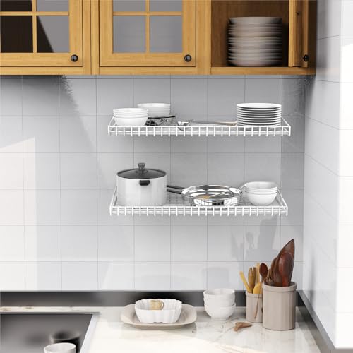 2 Pack Garage Wall Shelf (White)