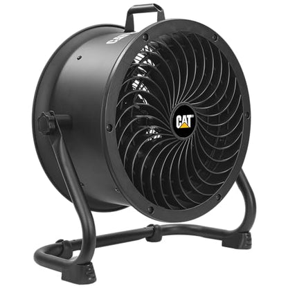 fans - 14”-Blade High-Velocity Drum Fan Heavy Duty Industrial Grade (Black, 2-in-1): 2,300 CFM, 4-Speed, 360 Degree Adjustable Drum Head, Dual Ball Bearing Motor with Die-Cast Cover (HVD-14AC-BLK) (Black / Floor)
