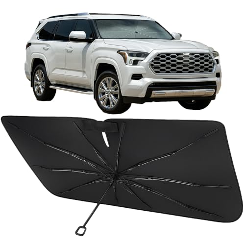 Windshield Sun Shade Umbrella for Toyota Sequoia 2023 (Toyota Sequoia 2023-2026/ Toyota Tundra 2022-2026)