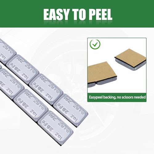 1 oz Stick On Wheel Weights 72pcs Low Profile Easy Peel Grey (Gray / 1oz-72PCS)
