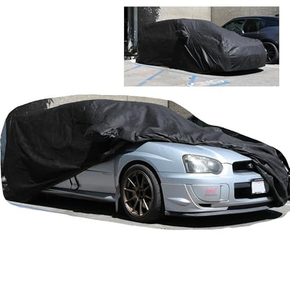 All Weather Waterproof car Cover Good for rain Snow uv Protection dust mid (WC - (See Size Chart) / BLACK)