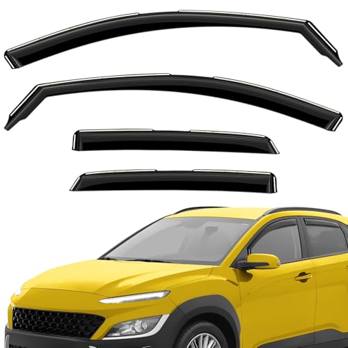 Extra Durable Window Deflectors in (For Hyundai Kona 18-23)