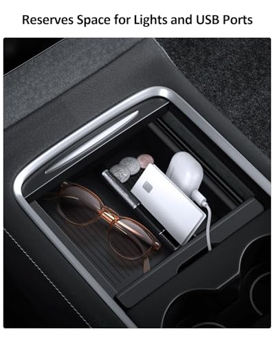 5PCS Center Console Organizer Tray for Tesla 2025 2026 Model 3 Highland Model Y Juniper & Model Y L Accessories (Juniper & Highland (Style 2))