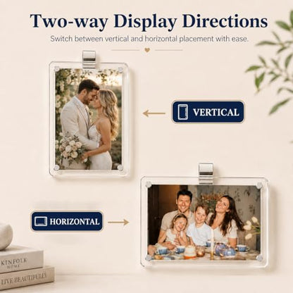 Gift for Boyfriend Husband Girlfriend Dad Car Decorations Interior Picture Holder (2PC)