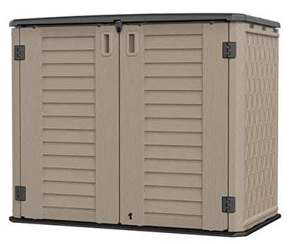 Outdoor Storage Shed (35 Cu.ft Brown Shed-05E)