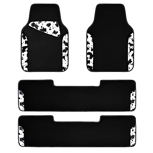 Waterproof Universal 3 Row Car Floor Mats (Cow Print（3Row）)