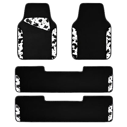 Waterproof Universal 3 Row Car Floor Mats (Cow Print（3Row）)