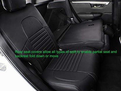 Car Accord & Hybrid Seat Covers 2018 (Black / 2018-2022 Accord & Hybrid;Rear 40/60 Split)