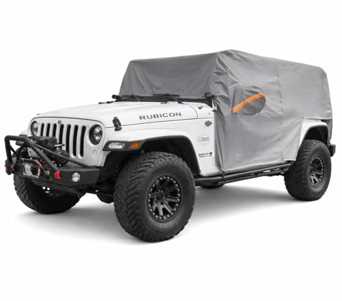 Waterproof Cab Cover for Jeep Wrangler JK JL 4 Door (Grey / Fit for Jeep Wrangler 4 Door)