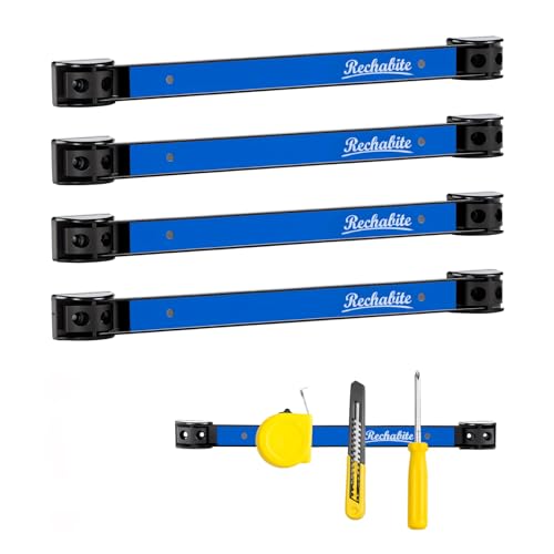 4 Pieces 12" Magnetic Tool Holder Strip (Blue 4PC / 12")