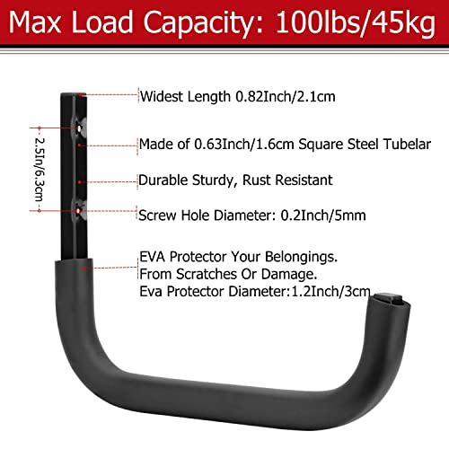Large Garage Storage Hooks (9.6Inch x 12.4Inch)