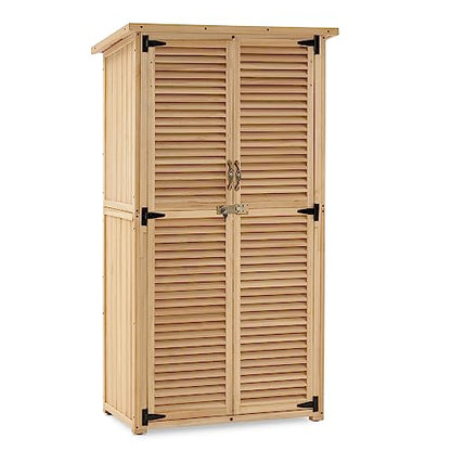 Outdoor Storage Cabinet (Natural / Medium)
