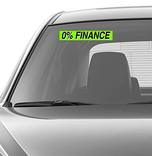 Ez line Vinyl Windshield Stickers 3 Dozen 15 Inch Chartreuse Slogan Dealership Pro Pack for Car Lots (EZ115-Pack9)
