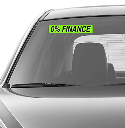 Ez line Vinyl Windshield Stickers 3 Dozen 15 Inch Chartreuse Slogan Dealership Pro Pack for Car Lots (EZ115-Pack9)