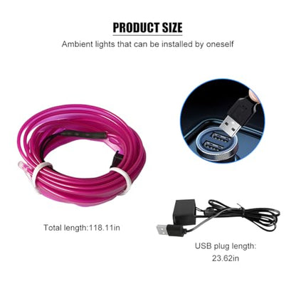 EL Wire Car LED Strip Lights (Purple / 10FT)