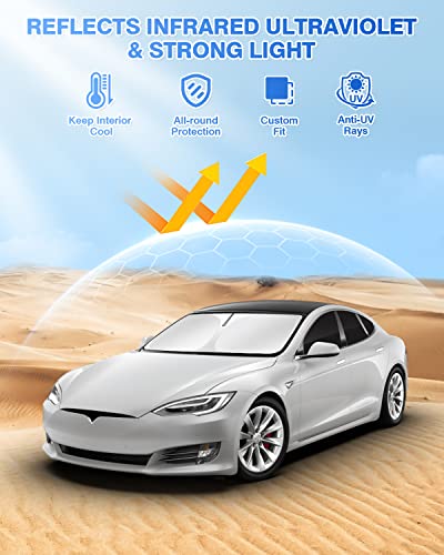 Windshield Sun Shade for 2021 (Tesla Model S Plaid 2021-Present)