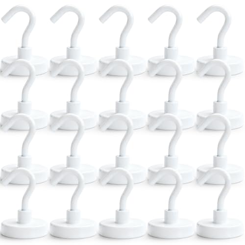 Magnetic Hooks 20pcs 85lbs Cruise Essentials 2026 Magnet Hook White (White / 0.98in)