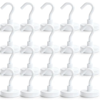 Magnetic Hooks 20pcs 85lbs Cruise Essentials 2026 Magnet Hook White (White / 0.98in)