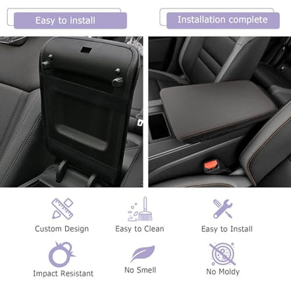 2024 2025 Prologue Center Console Cover Compatible with 2024 2025 Honda Prologue Accessories 2025 Prologue EX (2024 2025 Prologue Thin Black)