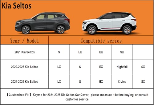 6 Layers SUV Car Cover Custom Fit for Kia Seltos（2019 (LM-Silver / Custom Fit Kia Seltos)