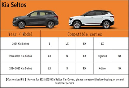 6 Layers SUV Car Cover Custom Fit for Kia Seltos（2019 (LM-Silver / Custom Fit Kia Seltos)