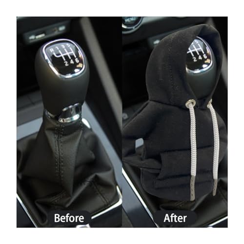 Car Gear Shift Hoodie Auto Shifter Knob Cover (Black / 1 Pcs)