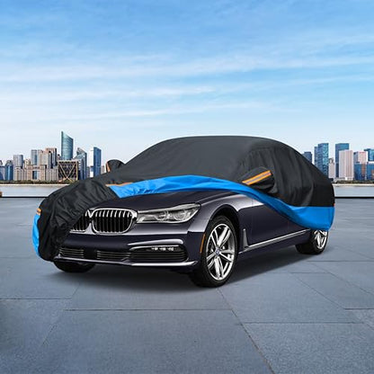 Car Cover Waterproof All Weather Outdoor Windproof Dustproof UV Protection Fit Sedan Audi A7 (1 Sedan Car Cover / A5-Fit Sedan Length 194-206 inch)
