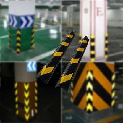 6 Pack 27" Rubber Corner Guard Protector for Parking Column Lot Garage Wall
