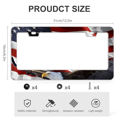 American Flag Eagle License Plate Frames (American Flag Eagle)