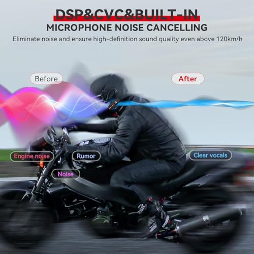 Motorcycle Helmet Bluetooth Headset Intercom Communication Systems Dual Chip V5.4 (Black / XGP 2 Unit)