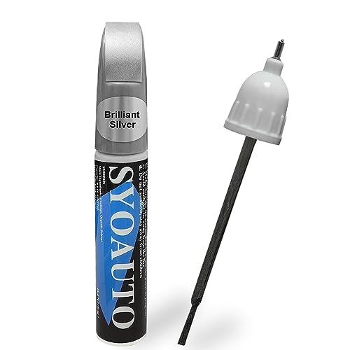 Brilliant Silver K23 Touch Up Paint Fit for Nissan Auto Touch up Paint Scratch Repair Pen Brush and Tip 2 in 1 Brilliant Silver (Brilliant Silver)