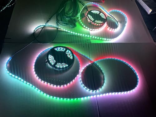 4PCS 3FT RGB Chasing Smoked LED Strip Lights for Gold Cart Wheel Lights (4PCS 3FT Tinted Light Strips)