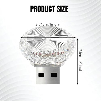 4PCS USB LED Car Interior Atmosphere Lamp (Red)