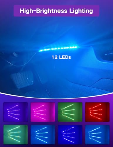 4Pcs Car Interior Lights
