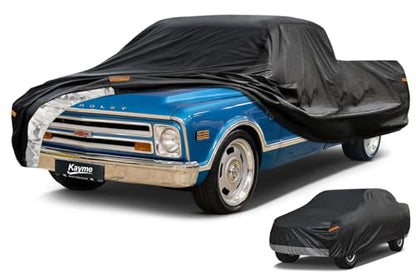 Truck Cover Waterproof All Weather (PE-Black / 5 T1 Fit Length Up To 206", Max Cab Length 149")