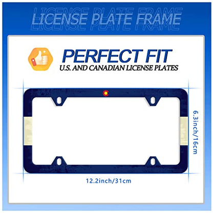 Colorado State Flag License Plate Frame License Plate Stainless Steel Parts Funny License Plate Decorative with Screws Size 12.3" x 6.3" for Men Women (Colorado State Flag)