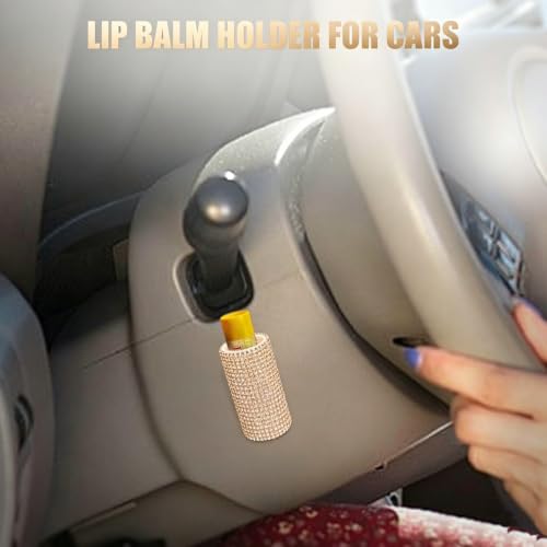 Upright Car Chapstick Holder (Champagne Gold)